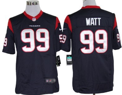 Nike Houston Texans #99 J.J. Watt Blue Limited Jersey 