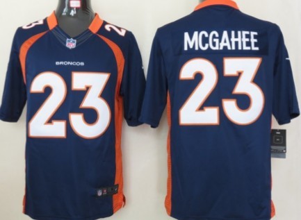 Nike Denver Broncos #23 Willis McGahee Blue Limited Jersey 