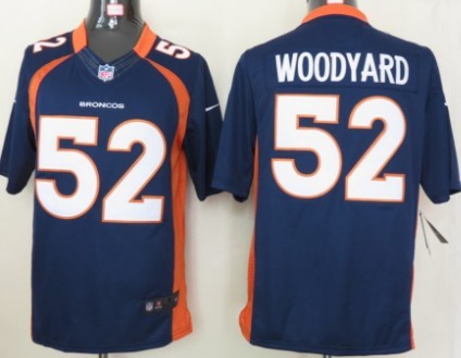 Nike Denver Broncos #52 Wesley Woodyard Blue Limited Jersey 