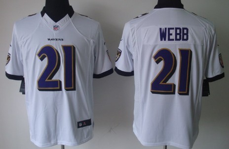 Nike Baltimore Ravens #21 Lardarius Webb White Limited Jersey 