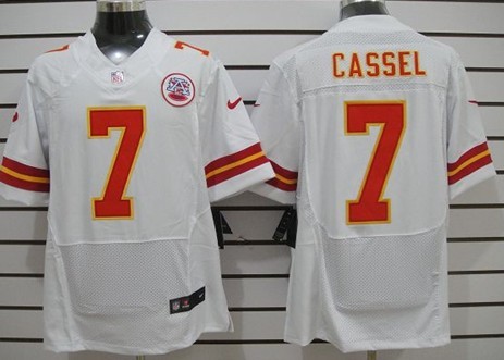 Nike Kansas City Chiefs #7 Matt Cassel White Elite Jersey 