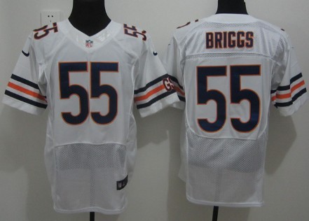 Nike Chicago Bears #55 Lance Briggs White Elite Jersey 