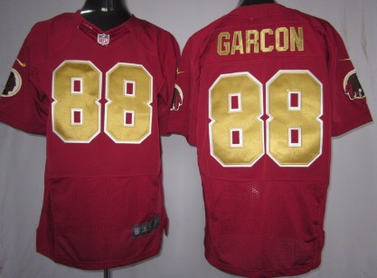 Nike Washington Redskins #88 Pierre Garcon Red With Gold Elite Jersey 