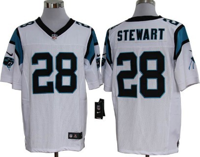 Nike Carolina Panthers #28 Jonathan Stewart White Elite Jersey 