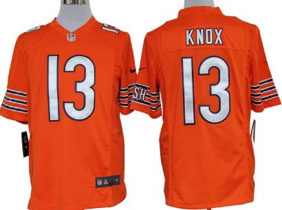 Nike Chicago Bears #13 Johnny Knox Orange Game Jersey 