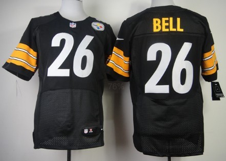 Nike Pittsburgh Steelers #26 LeVeon Bell Black Elite Jersey