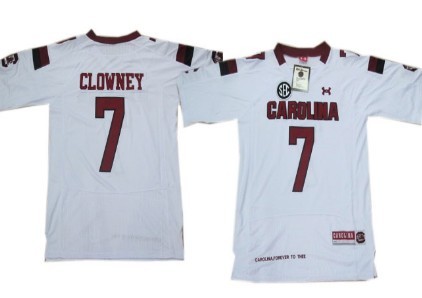 South Carolina Gamecocks #7 Jadeveon Clowney 2013 White Kids Jersey 