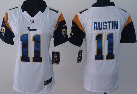 Nike St. Louis Rams #11 Tavon Austin White Game Womens Jersey