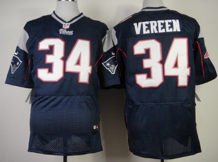 Nike New England Patriots #34 Shane Vereen Blue Elite Jersey