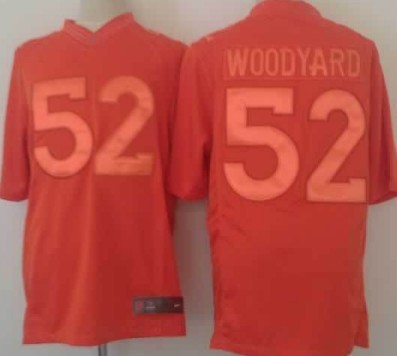 Nike Denver Broncos #52 Wesley Woodyard Drenched Limited Orange Jersey 