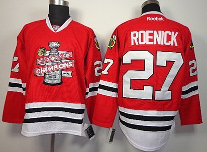 Chicago Blackhawks #27 Jeremy Roenick 2013 Champions Commemorate Red Jersey