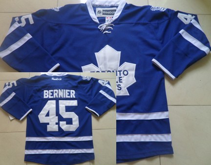 Toronto Maple Leafs #45 Jonathan Bernier Blue Jersey 