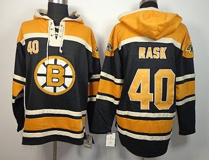 Old Time Hockey Boston Bruins #40 Tuukka Rask Black Hoodie