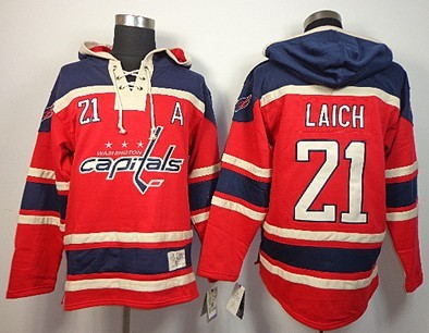 Old Time Hockey Washington Capitals #21 Brooks Laich Red Hoodie