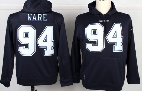 Nike Dallas Cowboys #94 DeMarcus Ware Blue Hoodie