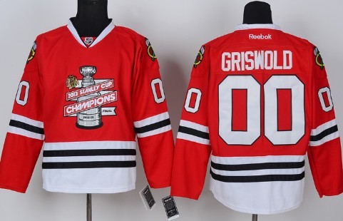 Chicago Blackhawks #00 Clark Griswold 2013 Champions Commemorate Red Jersey