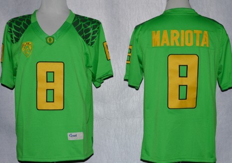 Oregon Ducks #8 Marcus Mariota 2013 Light Green Limited Jersey