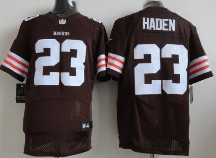 Nike Cleveland Browns #23 Joe Haden Brown Elite Jersey 