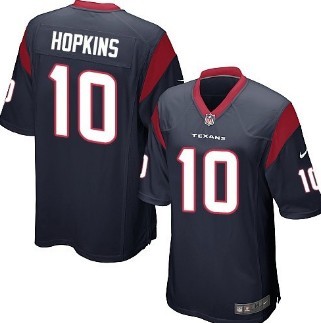 Nike Houston Texans #10 DeAndre Hopkins Blue Game Kids Jersey 