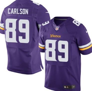 Nike Minnesota Vikings #89 John Carlson 2013 Purple Elite Jersey 