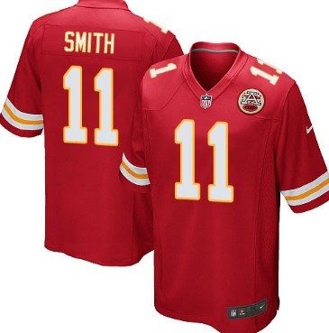 Nike Kansas City Chiefs #11 Alex Smith Red Game Jersey 