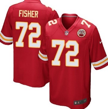 Nike Kansas City Chiefs #72 Eric Fisher Red Game Jersey 