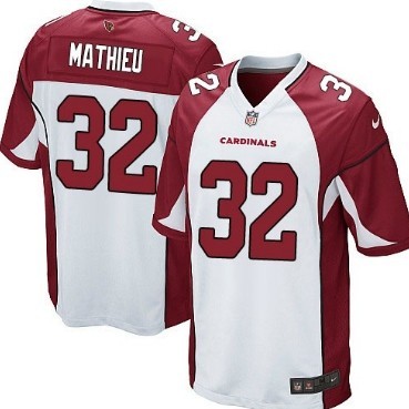 Nike Arizona Cardinals #32 Tyrann Mathieu White Game Jersey 