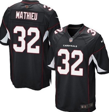 Nike Arizona Cardinals #32 Tyrann Mathieu Black Game Jersey 