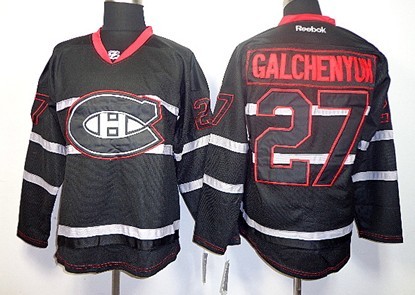 Montreal Canadiens #27 Alex Galchenyuk Black Ice Jersey