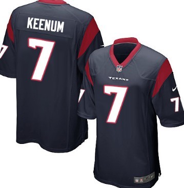 Nike Houston Texans #7 Case Keenum Blue Game Jersey 