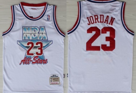 NBA 1992 All-Star #23 Michael Jordan White Swingman Throwback Jersey 