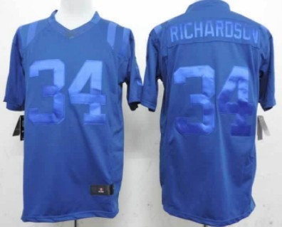 Nike Indianapolis Colts #34 Trent Richardson Drenched Limited Blue Jersey