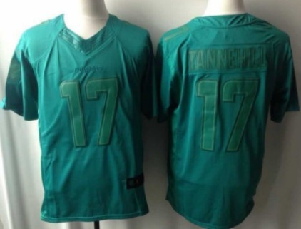 Nike Miami Dolphins #17 Ryan Tannehill Drenched Limited Green Jersey