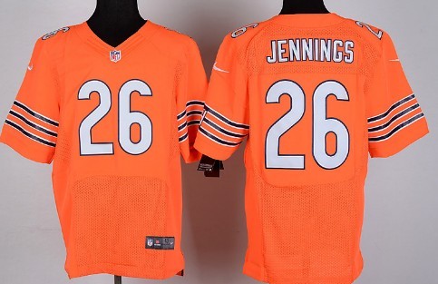 Nike Chicago Bears #26 Tim Jennings Orange Elite Jersey 