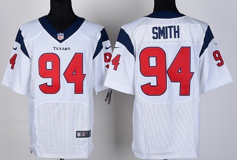 Nike Houston Texans #94 Antonio Smith White Elite Jersey 