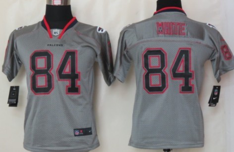 Nike Atlanta Falcons #84 Roddy White Lights Out Gray Kids Jersey 