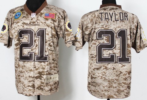 Nike Washington Redskins #21 Sean Taylor 2013 USMC Camo Elite Jersey