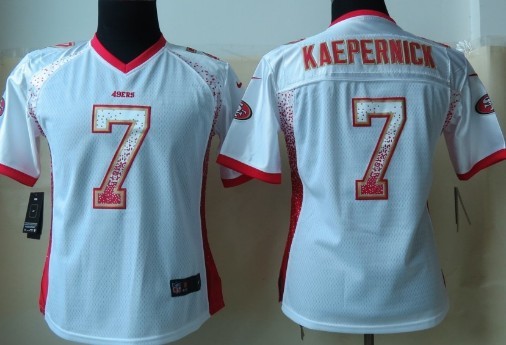 Nike San Francisco 49ers #7 Colin Kaepernick Drift Fashion White Womens Jersey 