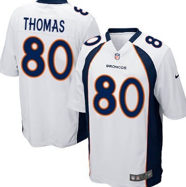 Nike Denver Broncos #80 Julius Thomas White Game Jersey 