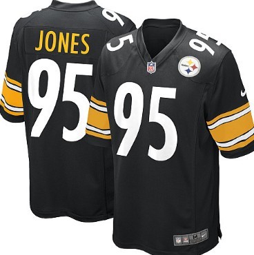 Nike Pittsburgh Steelers #95 Jarvis Jones Black Game Jersey 