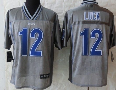 Nike Indianapolis Colts #12 Andrew Luck 2013 Gray Vapor Elite Jersey