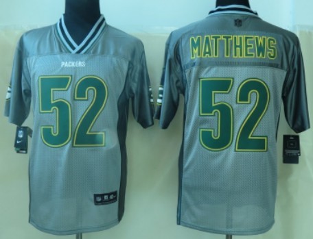 Nike Green Bay Packers #52 Clay Matthews 2013 Gray Vapor Elite Jersey