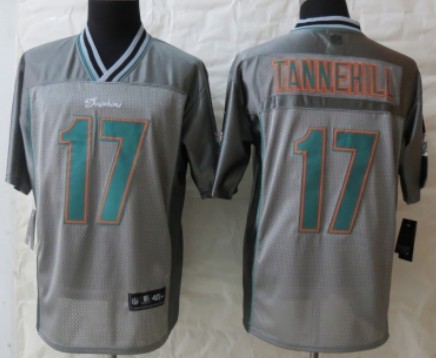 Nike Miami Dolphins #17 Ryan Tannehill 2013 Gray Vapor Elite Jersey