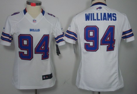 Nike Buffalo Bills #94 Mario Williams White Limited Womens Jersey 