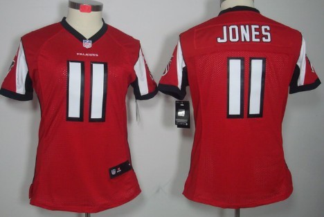 Nike Atlanta Falcons #11 Julio Jones Red Limited Womens Jersey 