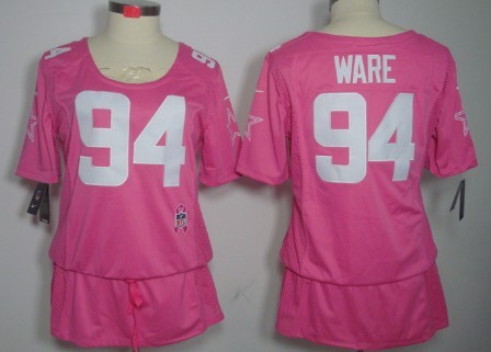 Nike Dallas Cowboys #94 DeMarcus Ware Breast Cancer Awareness Pink Womens Jersey