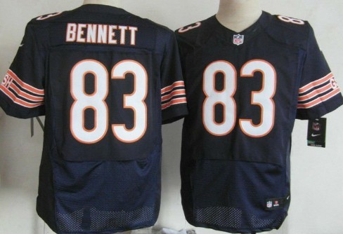 Nike Chicago Bears #83 Martellus Bennett Blue Elite Jersey 