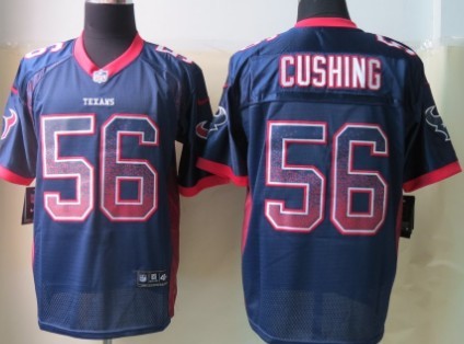 Nike Houston Texans #56 Brian Cushing Drift Fashion Blue Elite Jersey 