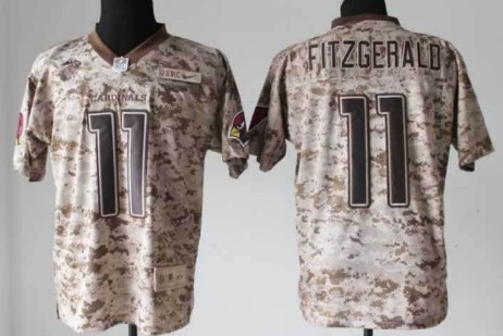 Nike Arizona Cardinals #11 Larry Fitzgerald 2013 USMC Camo Elite Jersey