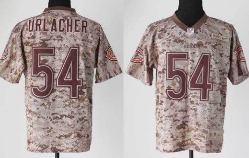 Nike Chicago Bears #54 Brian Urlacher 2013 USMC Camo Elite Jersey